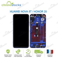 Ecran complet sur châssis Huawei nova 5T Bleu / Honor 20 Bleu YAL-L21