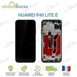 Ecran LCD vitre tactile châssis Huawei P40 Lite E ART-L29 noir