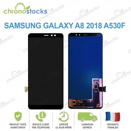 Ecran Lcd Vitre tactile Samsung Galaxy A8 2018 A530F noir