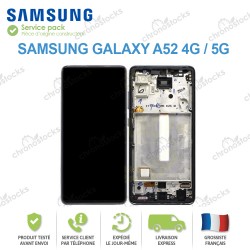 Ecran Complet LCD vitre tactile Samsung A52 5G Noir SM-A526B