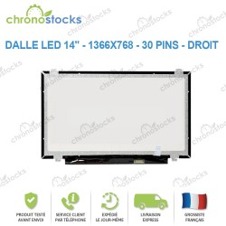 Dalle LED 14" - 1366 x 768 - 30 Pins - Droit