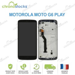 Ecran complet sur châssis Motorola Moto G6 Play noir