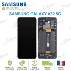 Ecran complet châssis Samsung Galaxy A32 5G noir A326B