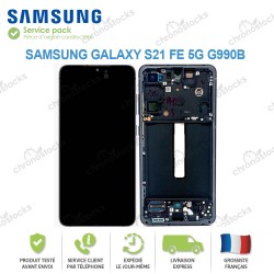 Ecran LCD vitre tactile châssis Samsung Galaxy S21 FE G990B