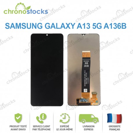 Ecran Lcd vitre tactile pour Samsung Galaxy A13 5G A136B noir