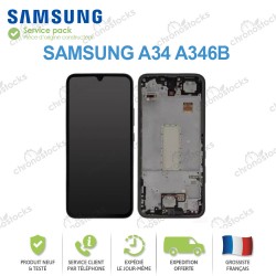 Ecran complet original Samsung Galaxy A34 5G A346B Noir