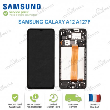 Ecran châssis Samsung Galaxy A12 A127F noir