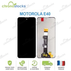 Ecran LCD vitre tactile Motorola E40 noir