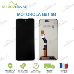 Ecran LCD vitre tactile pour Motorola G51 Noir