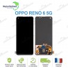 Ecran LCD vitre tactile Oppo Reno 6 5G Noir (reconditionné)