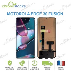 Ecran LCD vitre tactile pour Motorola Edge 30 Fusion Noir