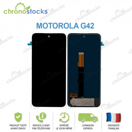 Ecran LCD vitre tactile pour Motorola G42 Noir