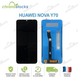 Ecran LCD vitre tactile pour Huawei Nova Y70 noir