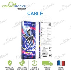 Câble 4 en 1 Hoco X76 silicone (1M) 2.0A