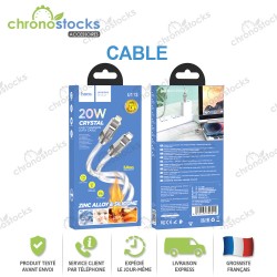 Hoco câble silicone blanc Type-c Lightning 20W
