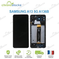 Ecran Lcd vitre tactile châssis Samsung Galaxy A13 5G A136B noir