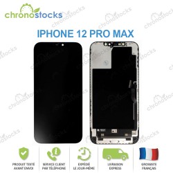 Ecran LCD vitre tactile pour iPhone 12 Pro Max noir Hard OLED