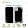 Ecran LCD vitre tactile pour iPhone 12 Pro Max noir JK