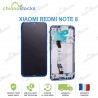 Ecran LCD vitre tactile châssis Xiaomi Redmi note 8 M1908C3JG Bleu