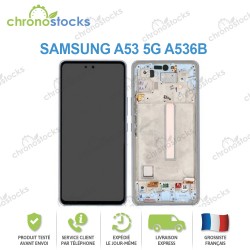 Ecran LCD vitre tactile châssis pour Samsung galaxy A53 A536B Blanc
