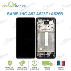 Ecran LCD vitre tactile châssis pour Samsung galaxy A52 A525F / A526B Noir