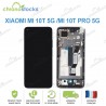 Ecran LCD vitre tactile châssis Xiaomi Mi 10T 5G /Mi 10T Pro 5G Noir