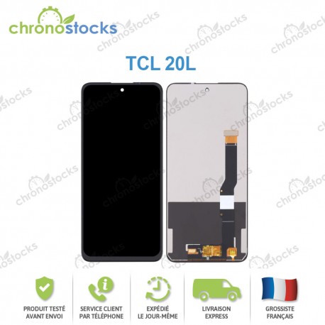 Ecran LCD vitre tactile pour TCL 20L noir