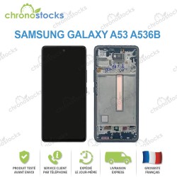 Ecran LCD vitre tactile châssis pour Samsung galaxy A53 A536E Noir