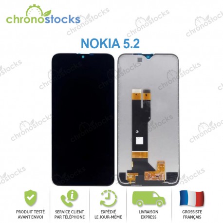 Ecran LCD vitre pour tactile Nokia 5.2 noir