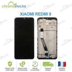 Ecran LCD vitre tactile chassis Xiaomi Redmi 9 noir