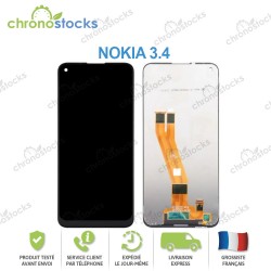 Ecran LCD vitre tactile pour Nokia 3.4 noir