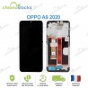 Ecran complet vitre tactile Châssis Oppo A9 2020 Noir