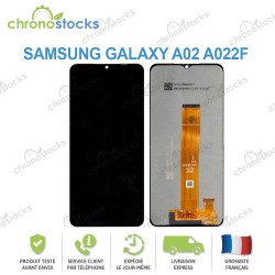 Ecran LCD vitre tactile Samsung Galaxy A02S A025F Noir