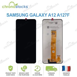 Ecran Lcd vitre tactile pour Samsung Galaxy A12 A127F noir