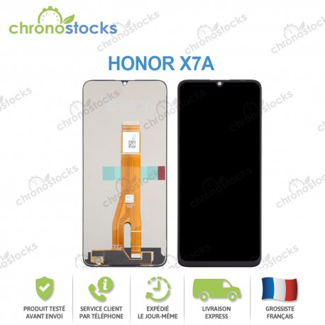 Ecran LCD vitre tactile Honor X7A noir