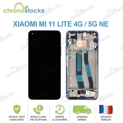 Ecran LCD vitre tactile châssis Xiaomi Mi 11 Lite 4G / 5G NE Bleu