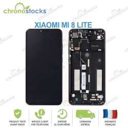 Ecran LCD vitre tactile chassis Xiaomi Mi 8 Lite noir