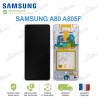 Ecran complet Samsung Galaxy A80 A805F argent reconditionné Oled