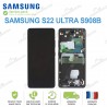 Ecran original amoled vitre tactile châssis Samsung Galaxy S22 Ultra S908B noir