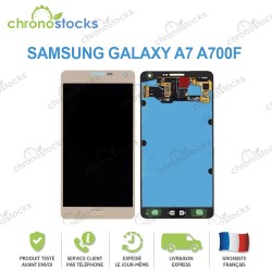 Ecran LCD vitre tactile compatible Samsung Galaxy A7 A700F Or