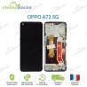 Ecran LCD vitre tactile châssis Oppo A72 5G noir