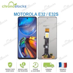 Ecran LCD vitre tactile pour Motorola E32 Noir
