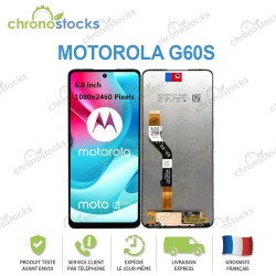 Ecran LCD vitre tactile pour Motorola G60S Noir