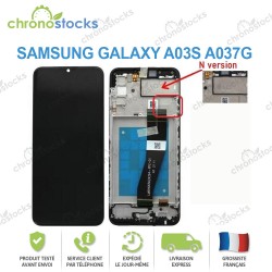 Ecran LCD vitre tactile châssis Samsung Galaxy A03 / A03S noir verison N grande taille 163MM