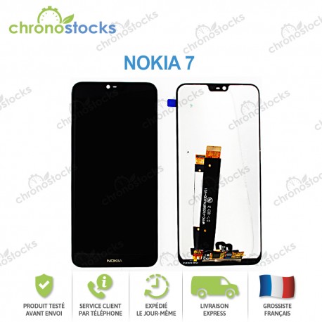 Ecran LCD vitre pour tactile Nokia 7 noir