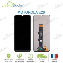 Ecran LCD vitre tactile pour Motorola E20 Noir