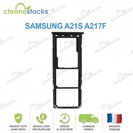 Tiroir Sim Samsung Galaxy A21S A217F Noir