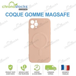 Coque silicone arrière Gomme Rose MagSafe iPhone 14 Plus