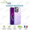 Coque silicone arrière MagSafe iPhone 15 Pro Violet clair