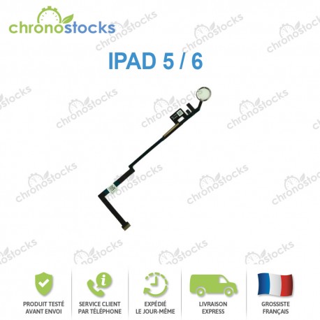 Bouton home complet iPad 5 / 6 A1822 Blanc